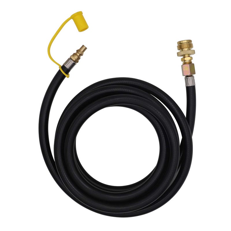 METER STAR 12 Ft Quick Connect Liquid Propane Hose for RV to Hook Up Portable Camping BBQ Grill,Quick-Change Connection Convert to 3/8â€œ Female Flare Hose for 1lb Tank Regulator - Image 2